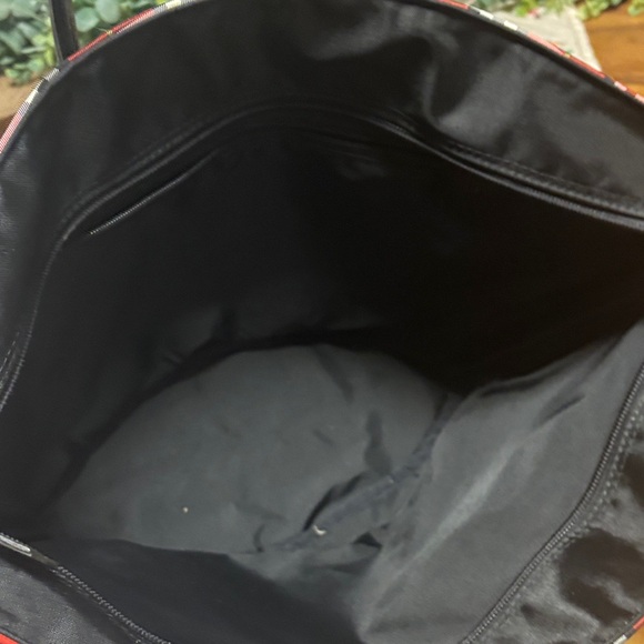 Burberry Blue Label Red and Black Plaid Tote  Free COA included ! Like new ! - Picture 10 of 15